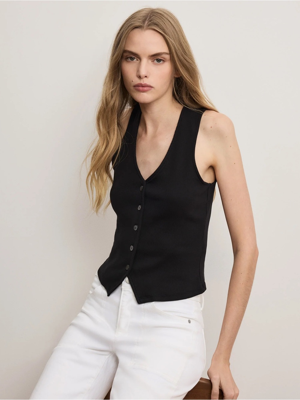 Veronica Beard Black Hoorne Tank